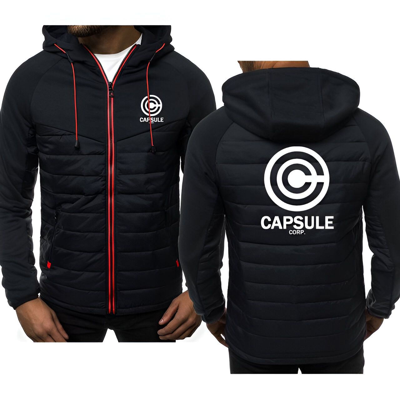 Blouson zippé homme Dragon Ball Capsule Corp - 100% coton

