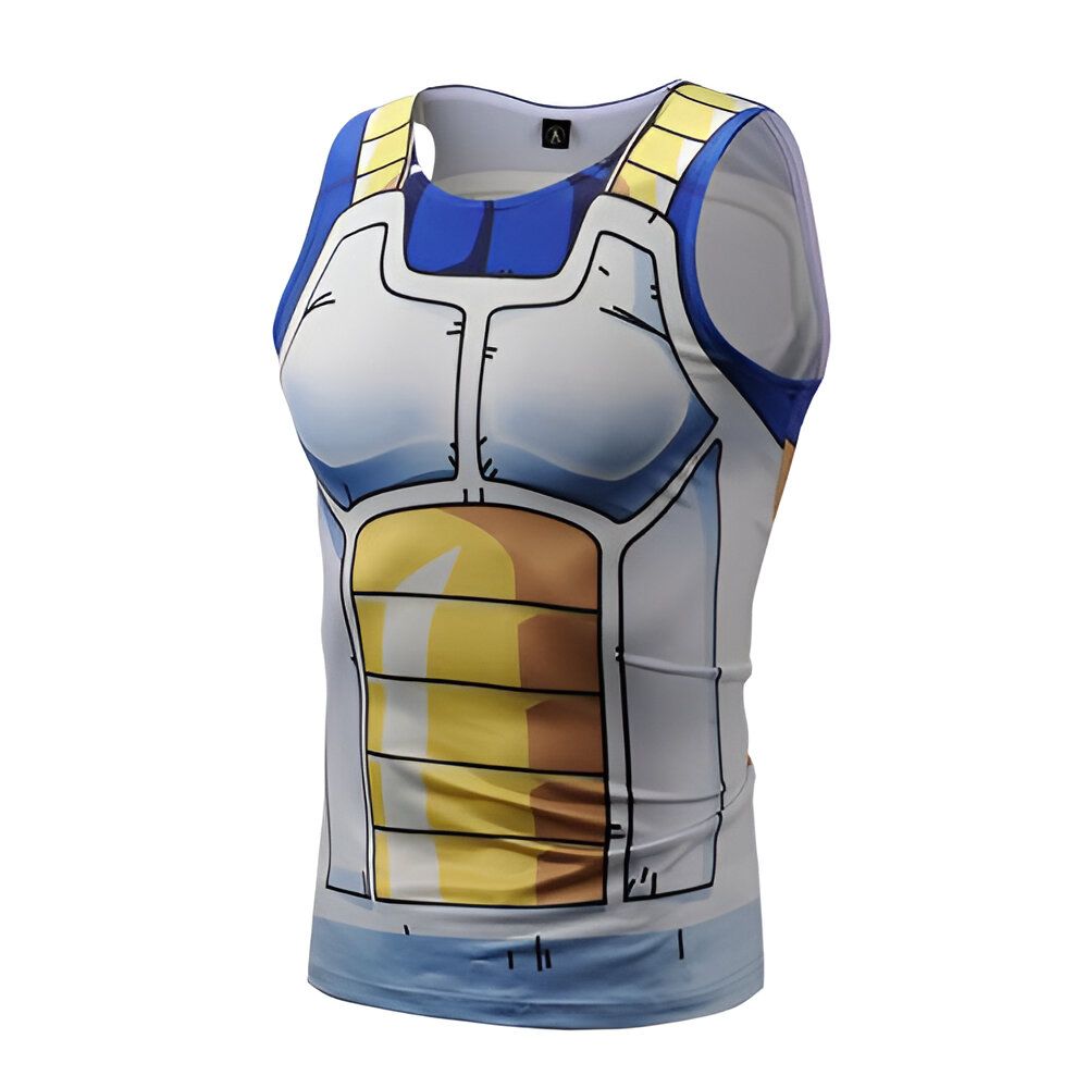 Débardeur Sport Compression Vegeta Dragon Ball Z - T-Shirt Homme 3D
