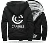 Sweat à Capuche Capsule Corp Dragon Ball Z - Polaire Doublée - Noir
