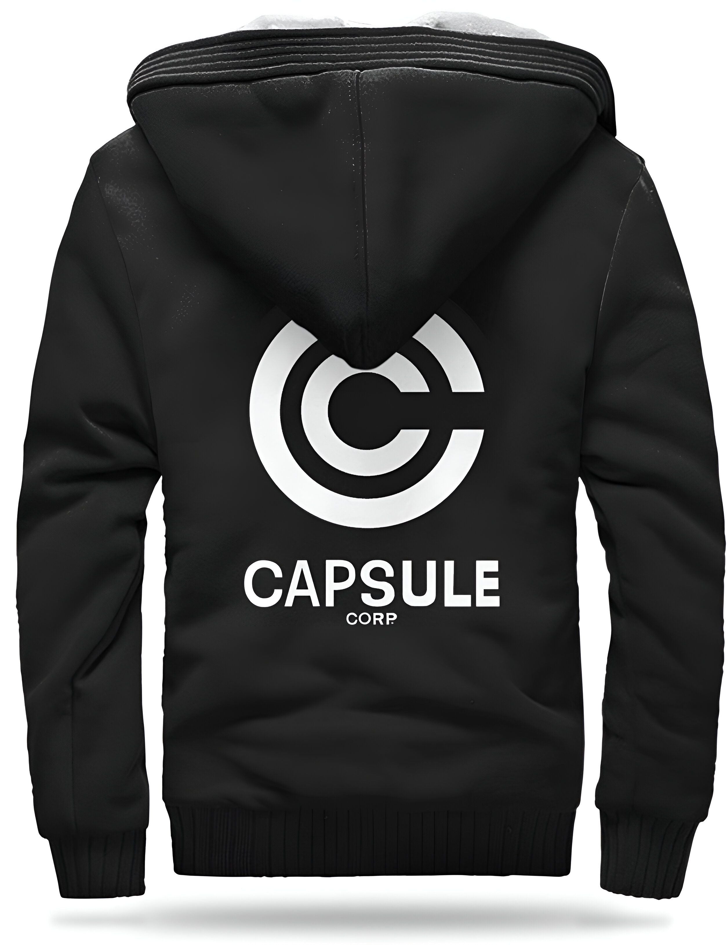 Sweat à Capuche Capsule Corp Dragon Ball Z - Polaire Doublée - Noir
