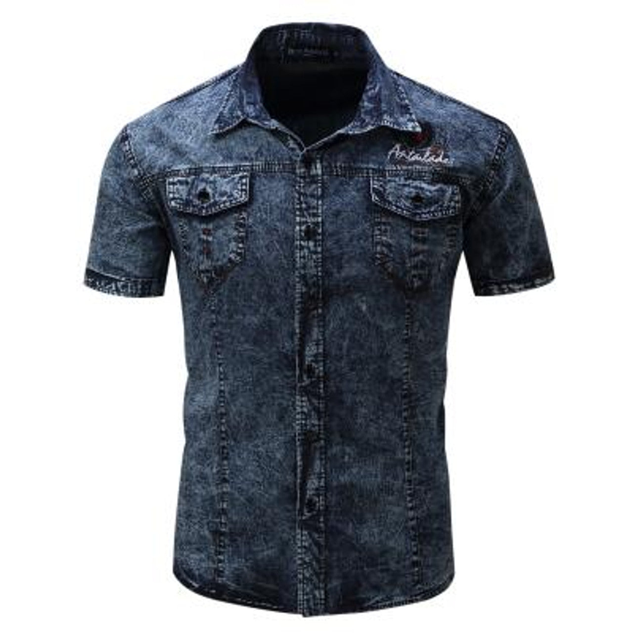 Chemise jean manches courtes casual