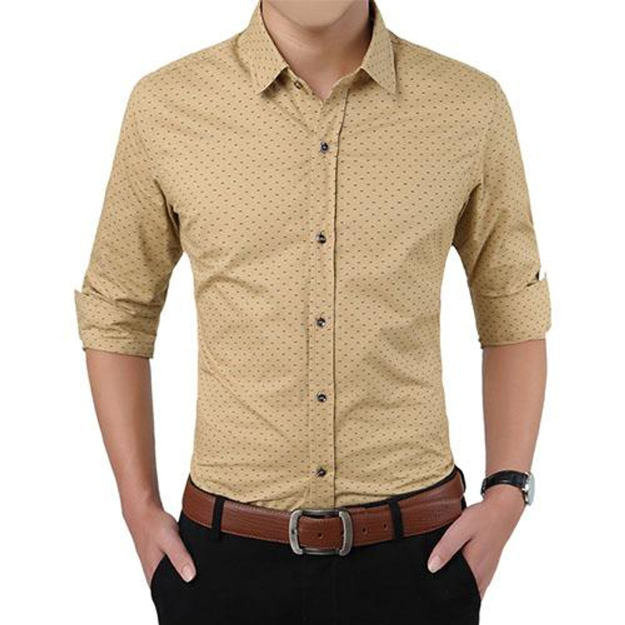 Chemise Classique Slim à Motifs