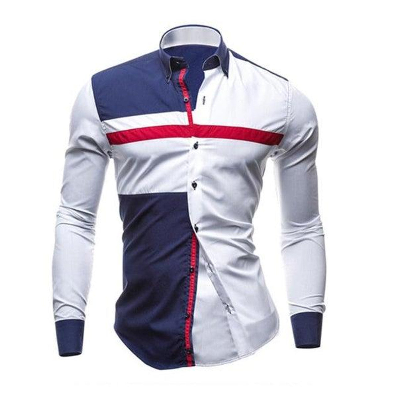 Chemise slim fit trois tons