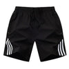 Short de Sport Noir à Rayures