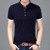 Polo casual col mandarin