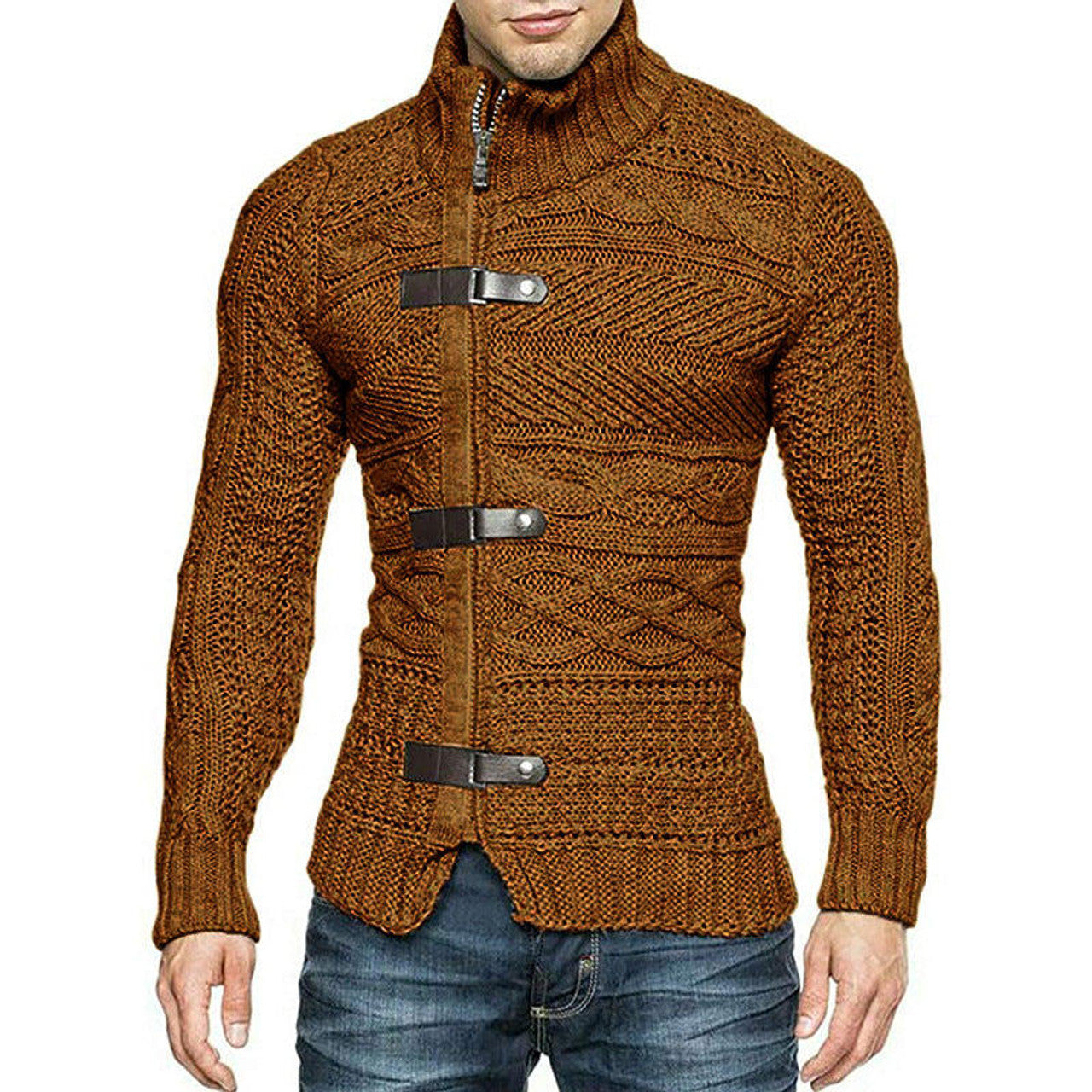 Cardigan Slim à Col Roulé