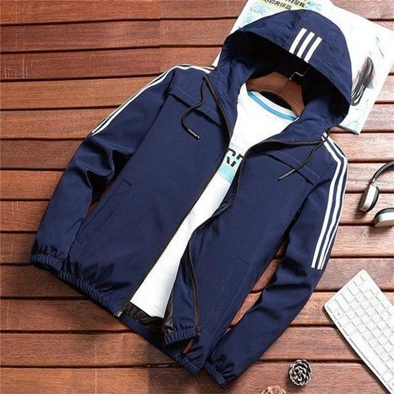 Blouson Zippé à Capuche