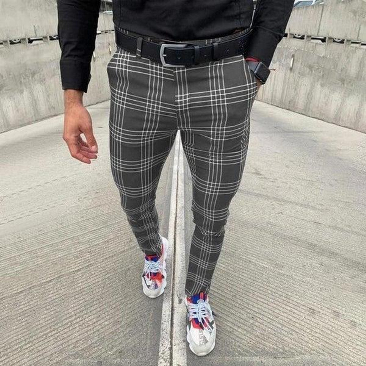 Pantalon À Carreaux Moderne