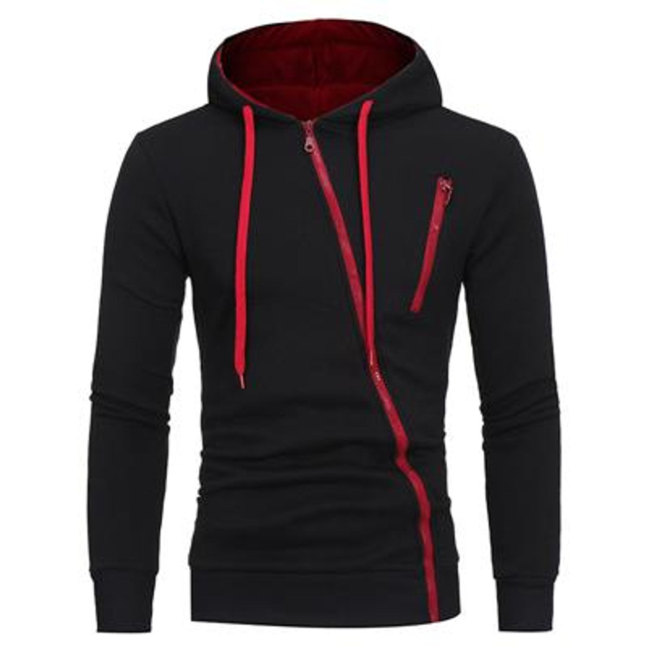 Sweat sportif à fermeture zippée oblique