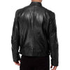 Blouson à Col Motard en Cuir