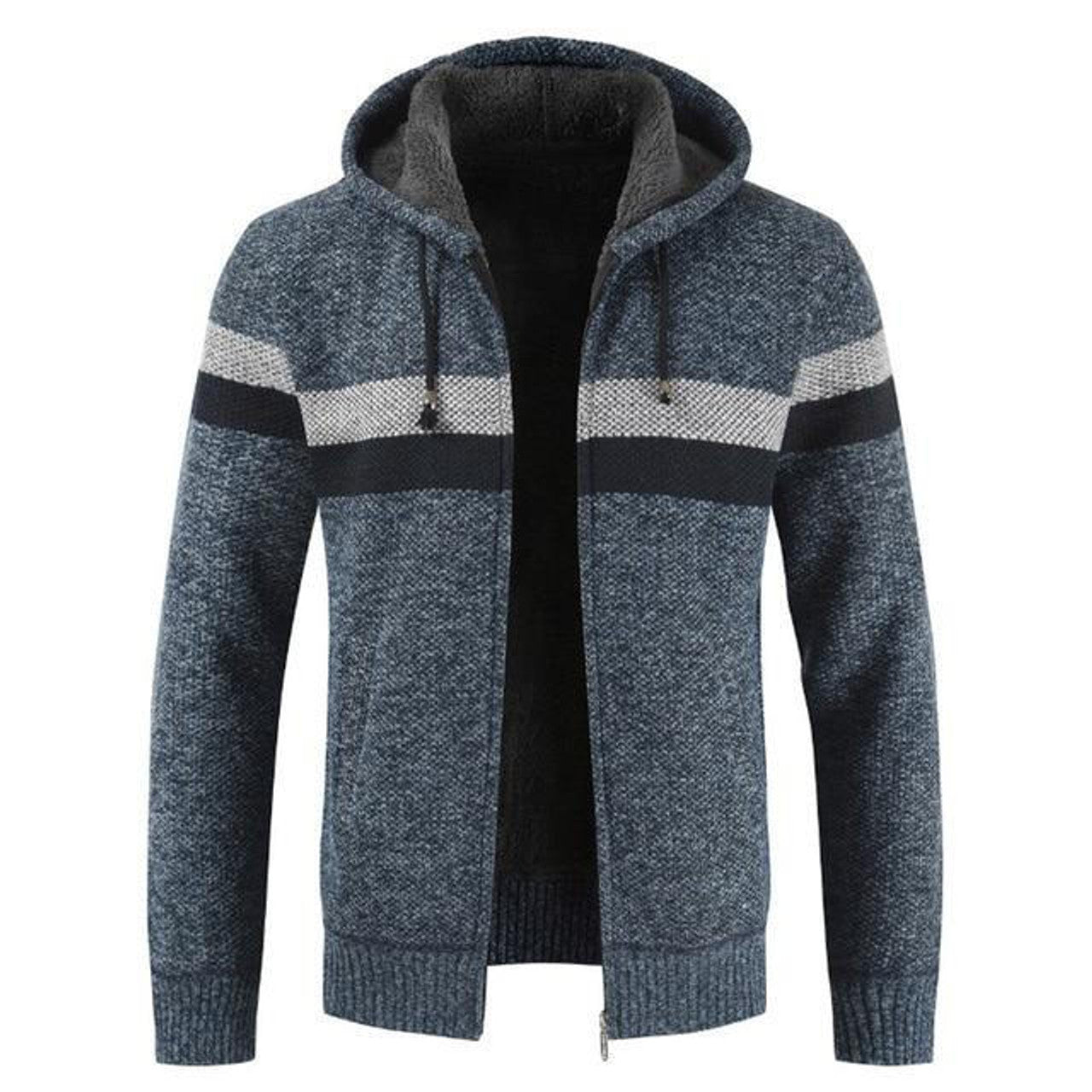 Cardigan Rayé à Capuche