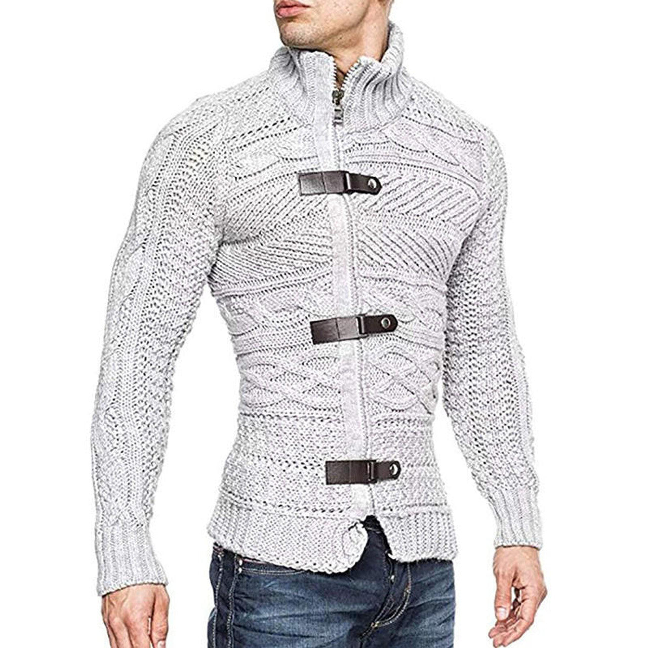 Cardigan Slim à Col Roulé