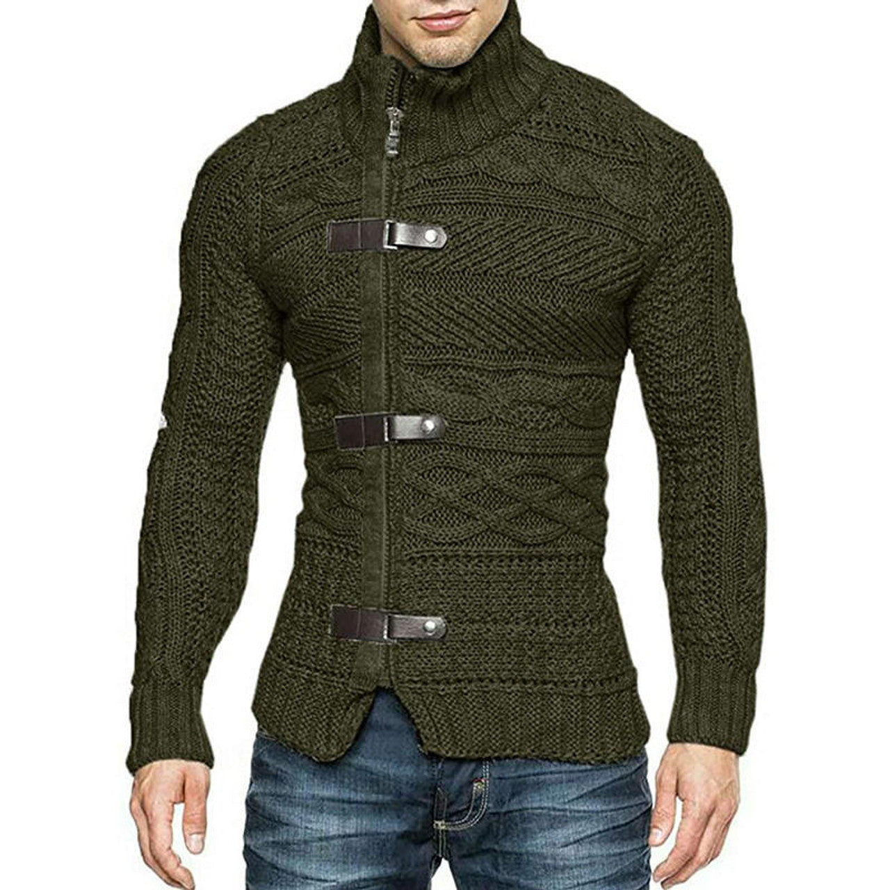 Cardigan Slim à Col Roulé