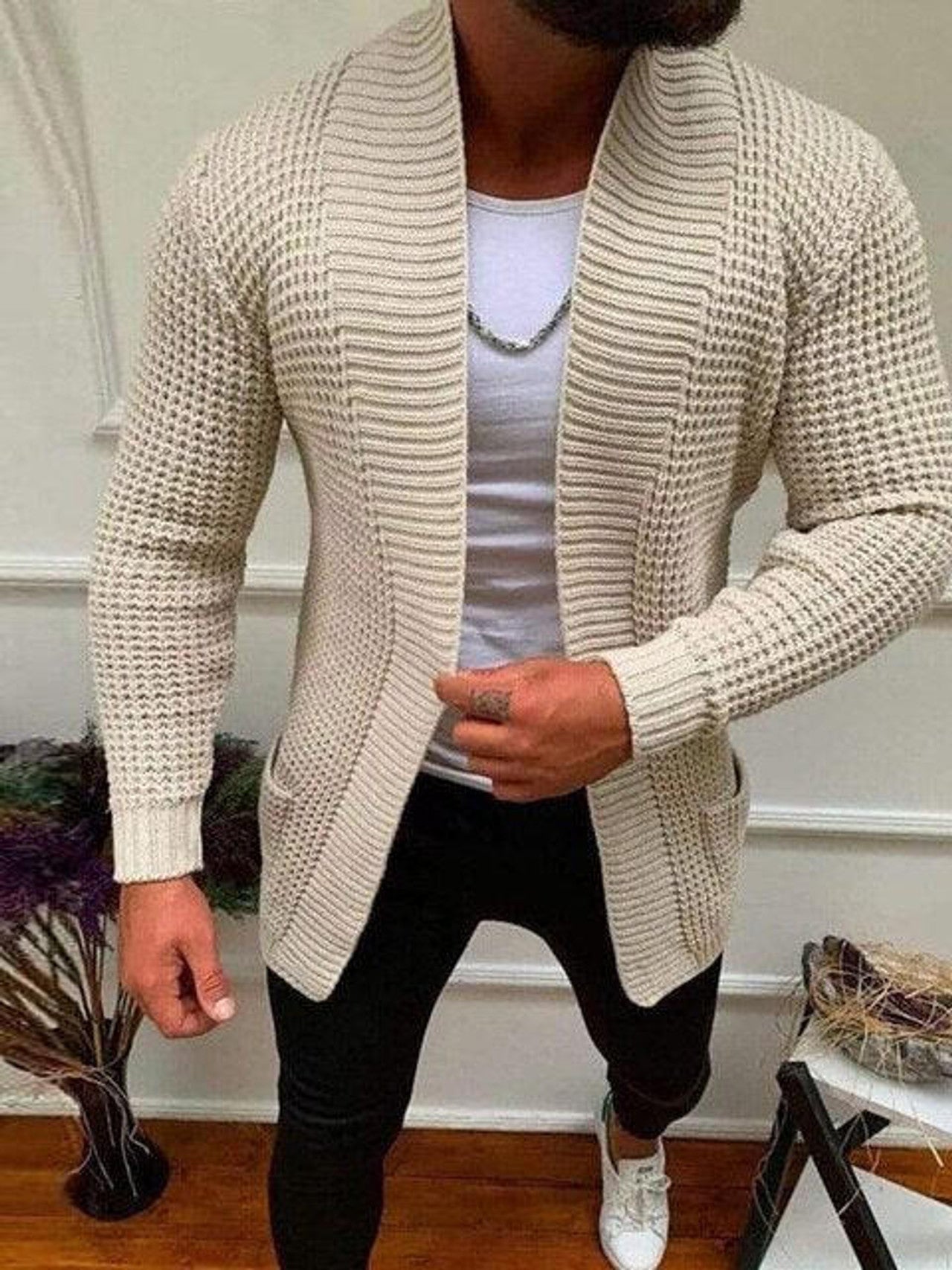 Cardigan Streetwear Tricoté