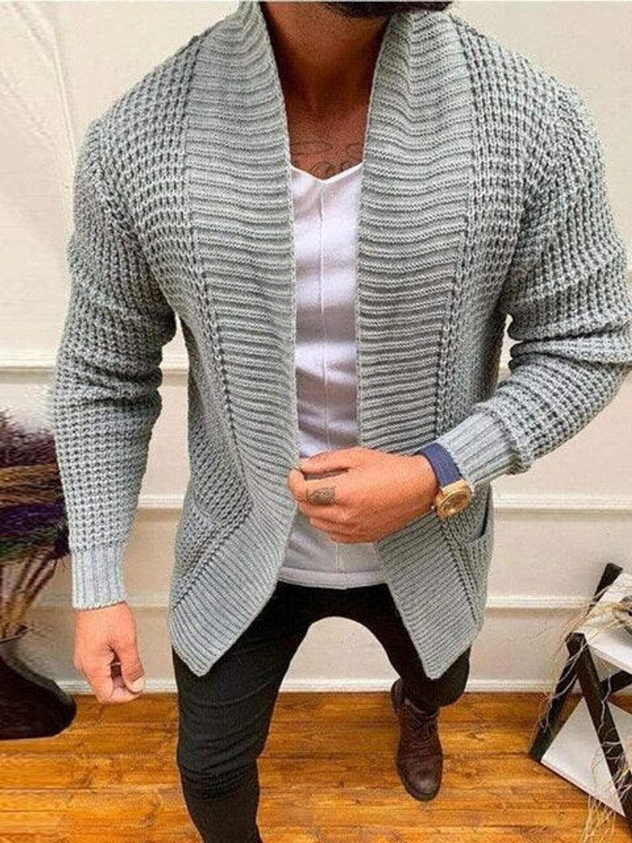 Cardigan Streetwear Tricoté