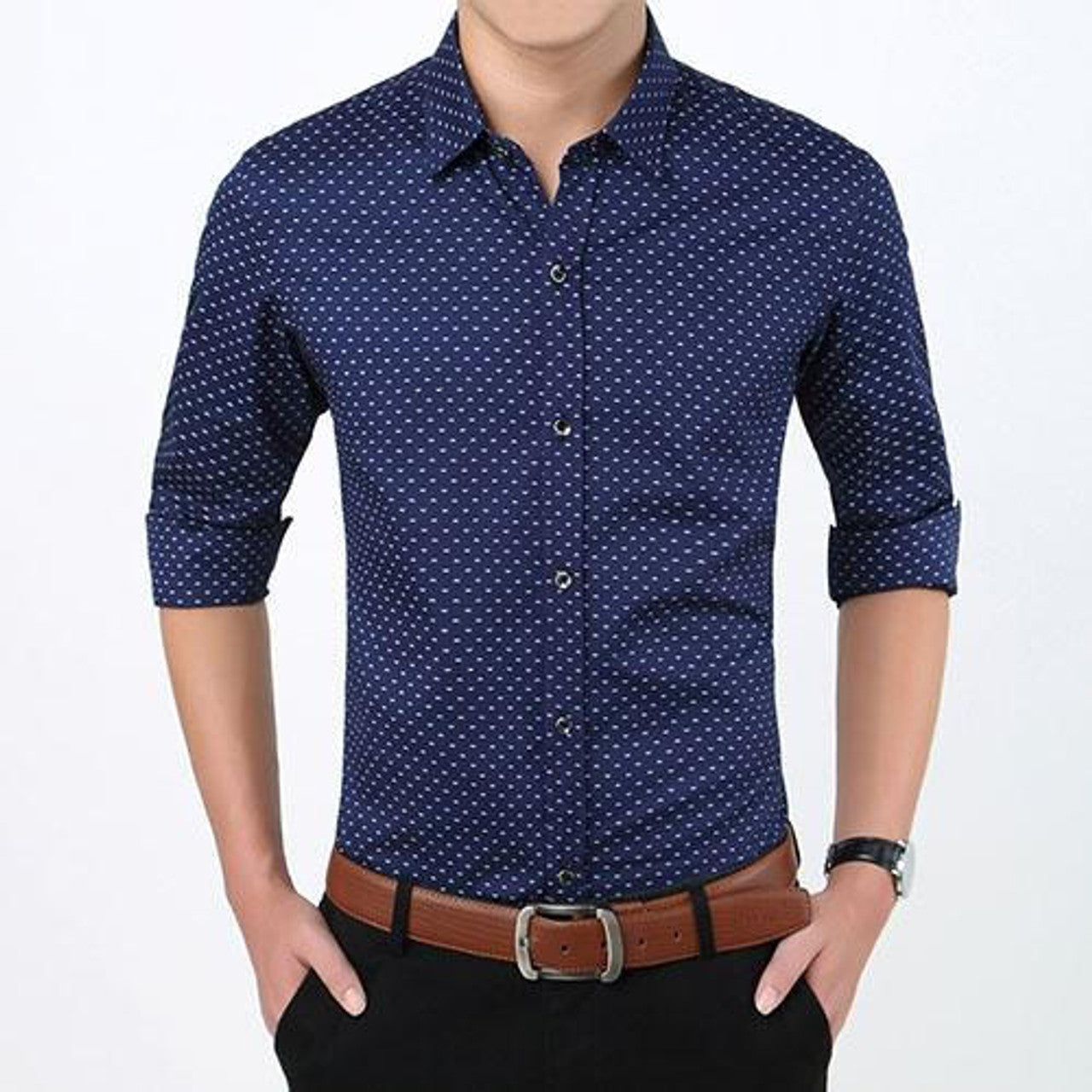 Chemise Classique Slim à Motifs