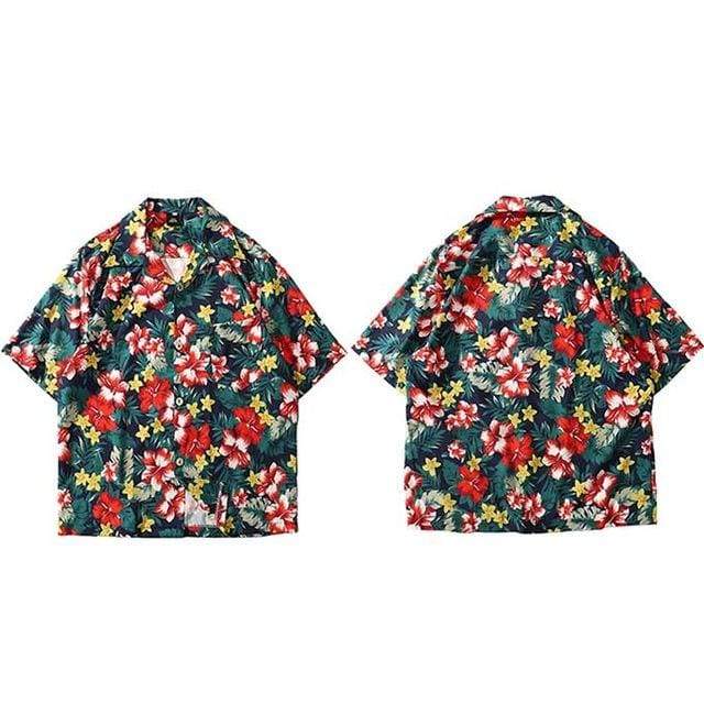 Chemise Flower - Rouge / M - STREETWEAR STYLE