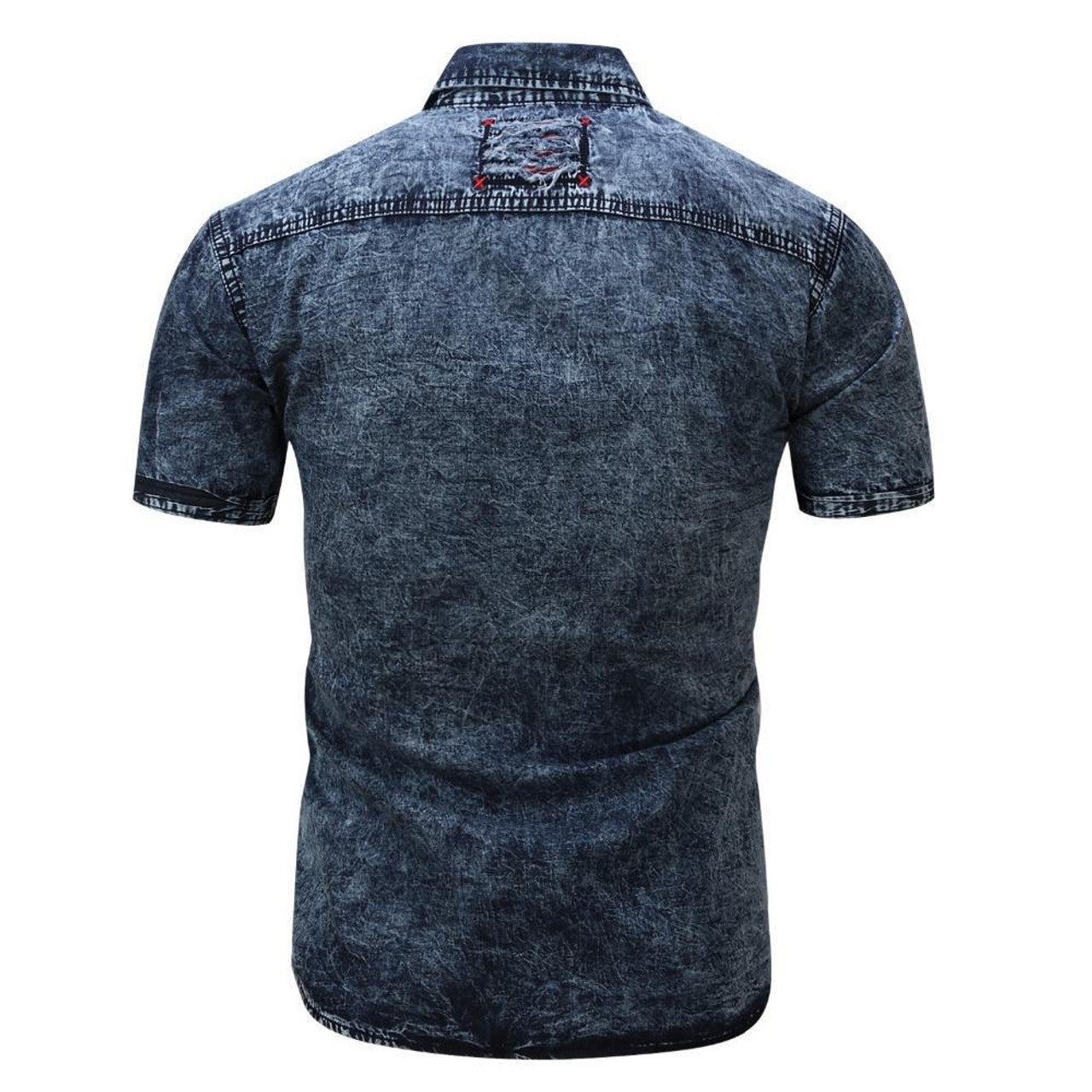 Chemise jean manches courtes casual