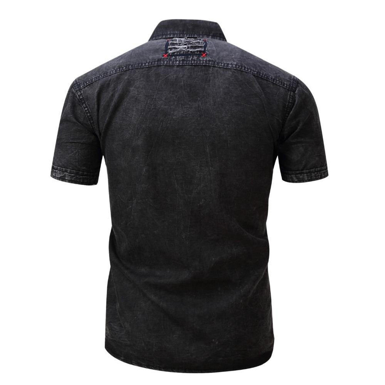 Chemise jean manches courtes casual