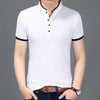 Polo casual col mandarin