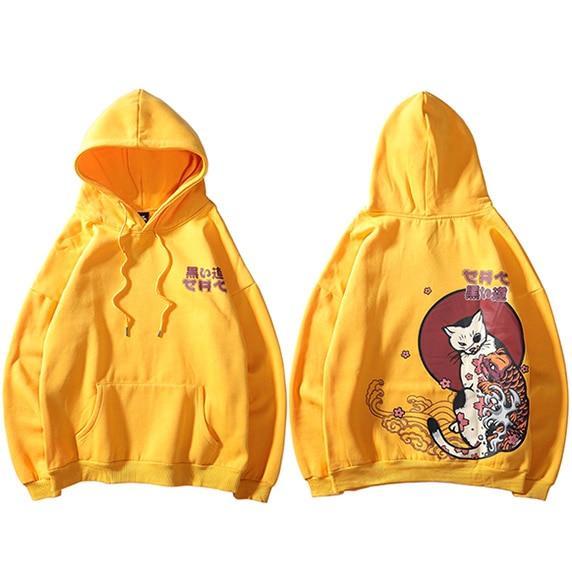 Sweat à capuche - Hoodie Tadayoshi - Yellow / M - STREETWEAR STYLE