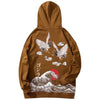 Sweat à capuche - Hoodie Hatsune brodé - Brown / M - STREETWEAR STYLE