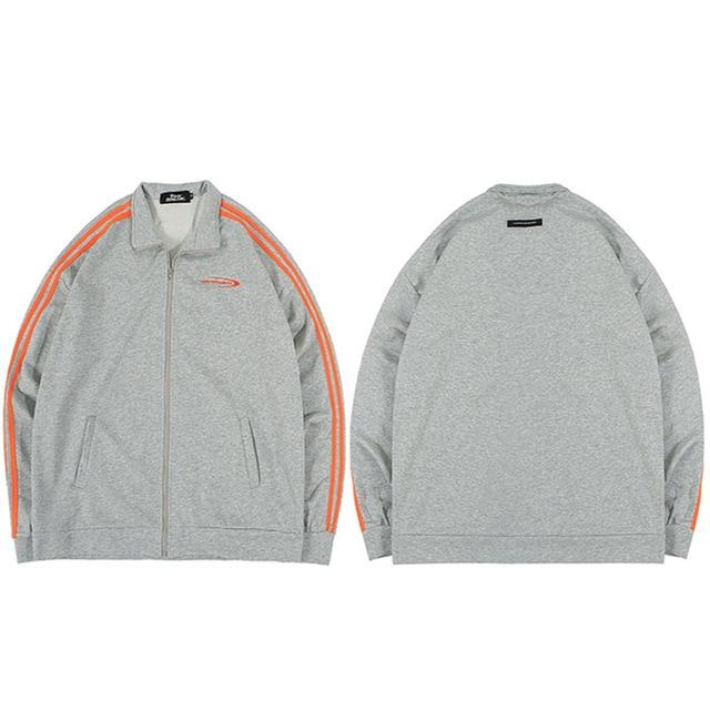 Veste Hakuko de survêtement zippée - Grey / M - STREETWEAR STYLE