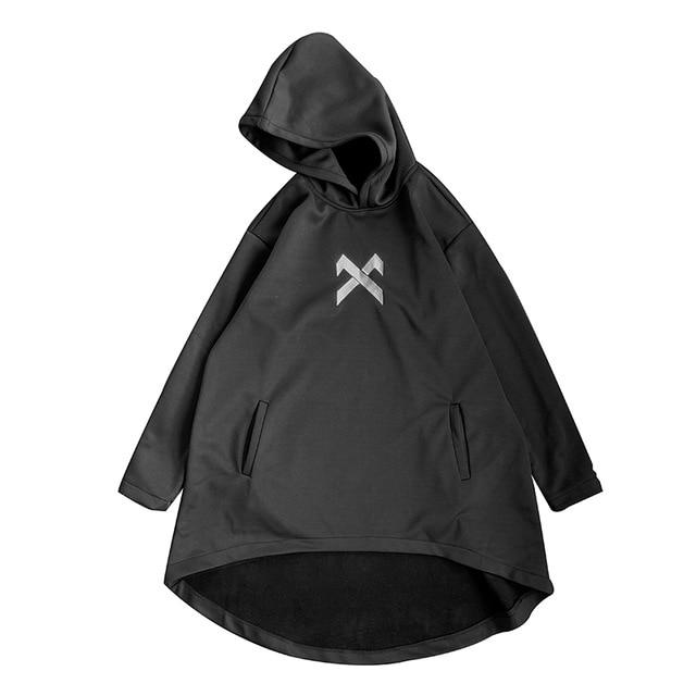 Sweat à Capuche - Hoodie Long Tactical Techwear - Black / M - STREETWEAR STYLE