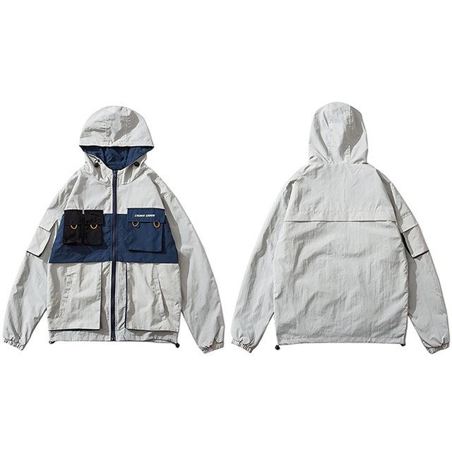 Veste à capuche - Windbreaker Hoshiyo - A57615 Grey / M - STREETWEAR STYLE