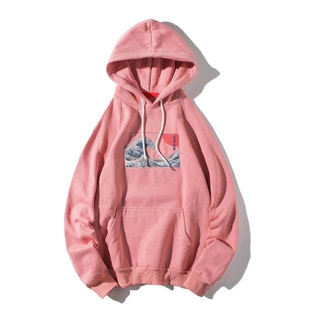 Sweat à capuche - Hoodie Hasuko brodé - Pink / M - STREETWEAR STYLE