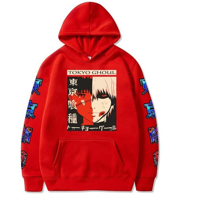 Sweat Kaneki Split Face Rouge - Tokyo Ghoul - Streetwear Style