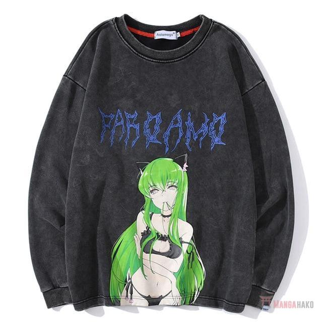 Sweatshirt Manga Hako "Greenwashed" - Streetwear Style