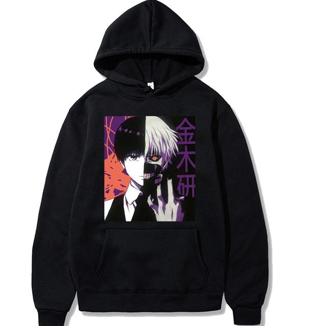 Sweat Kaneki Split Face Noir - Tokyo Ghoul - Streetwear Style