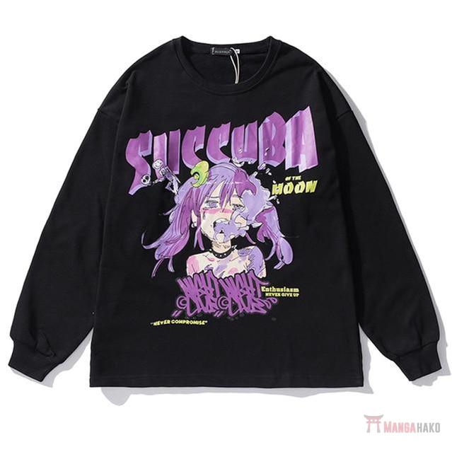 Sweatshirt Manga Hako "Succuba" - Streetwear Style