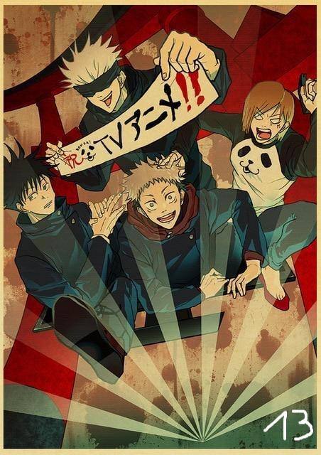 Posters Jujutsu Kaisen Vintage - Streetwear Style