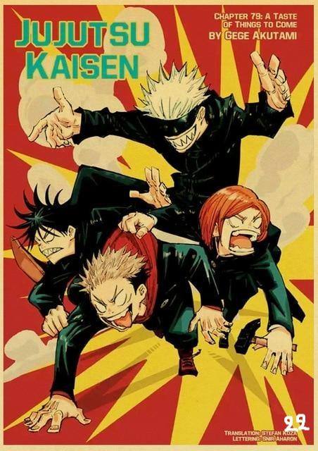 Posters Jujutsu Kaisen Vintage - Streetwear Style