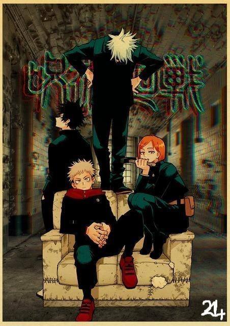 Posters Jujutsu Kaisen Vintage - Streetwear Style