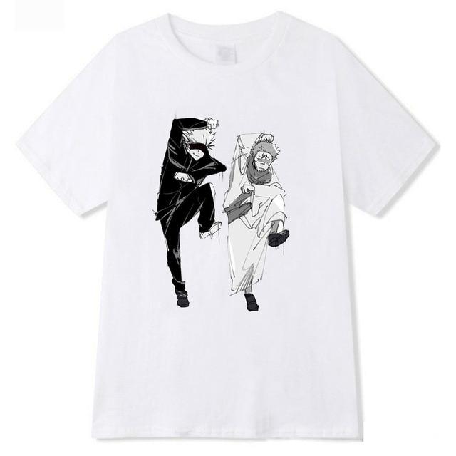 T-Shirt JJK - Satoru Gojo et Sukuna Ryomen - Streetwear Style