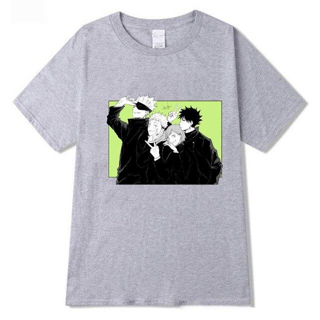 T-Shirt JJK - Black and white sur fond vert - Streetwear Style