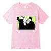 T-Shirt JJK - Black and white sur fond vert - Streetwear Style