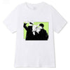 T-Shirt JJK - Black and white sur fond vert - Streetwear Style