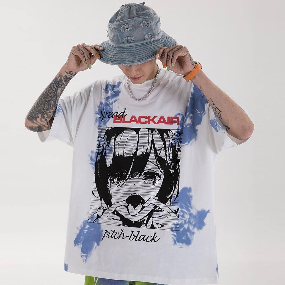 T-Shirt Manga Hako "Pitch Black" - Streetwear Style