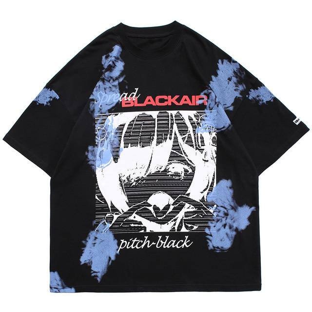 T-Shirt Manga Hako "Pitch Black" - Streetwear Style