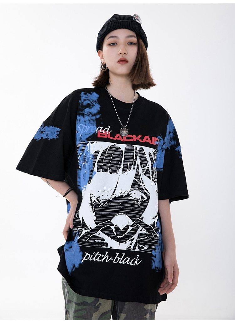 T-Shirt Manga Hako "Pitch Black" - Streetwear Style