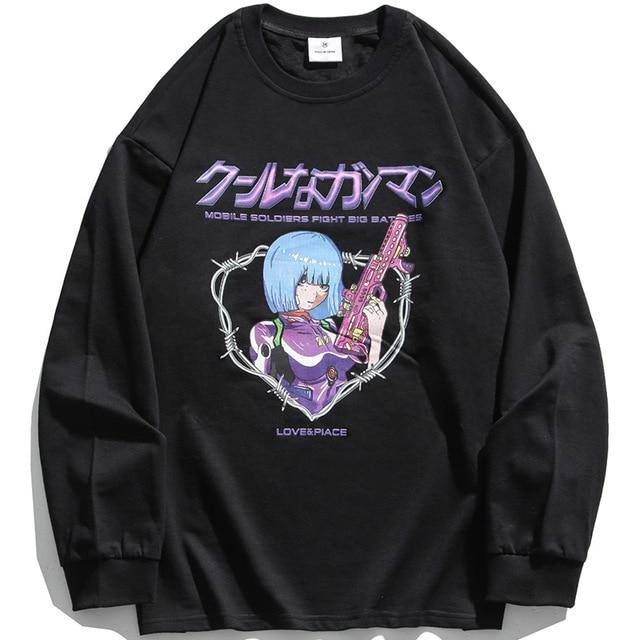 Sweatshirt Manga Hako "Mobile Soldiers" - Streetwear Style