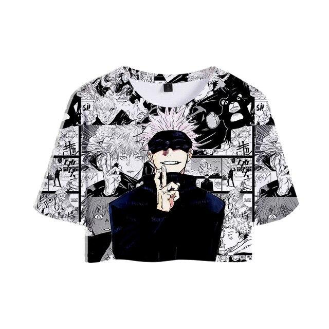 Crop Top Femme JJK - Satoru Gojo BD - Streetwear Style