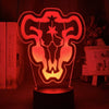 Lampe LED Black Clover Black Bull - Streetwear Style