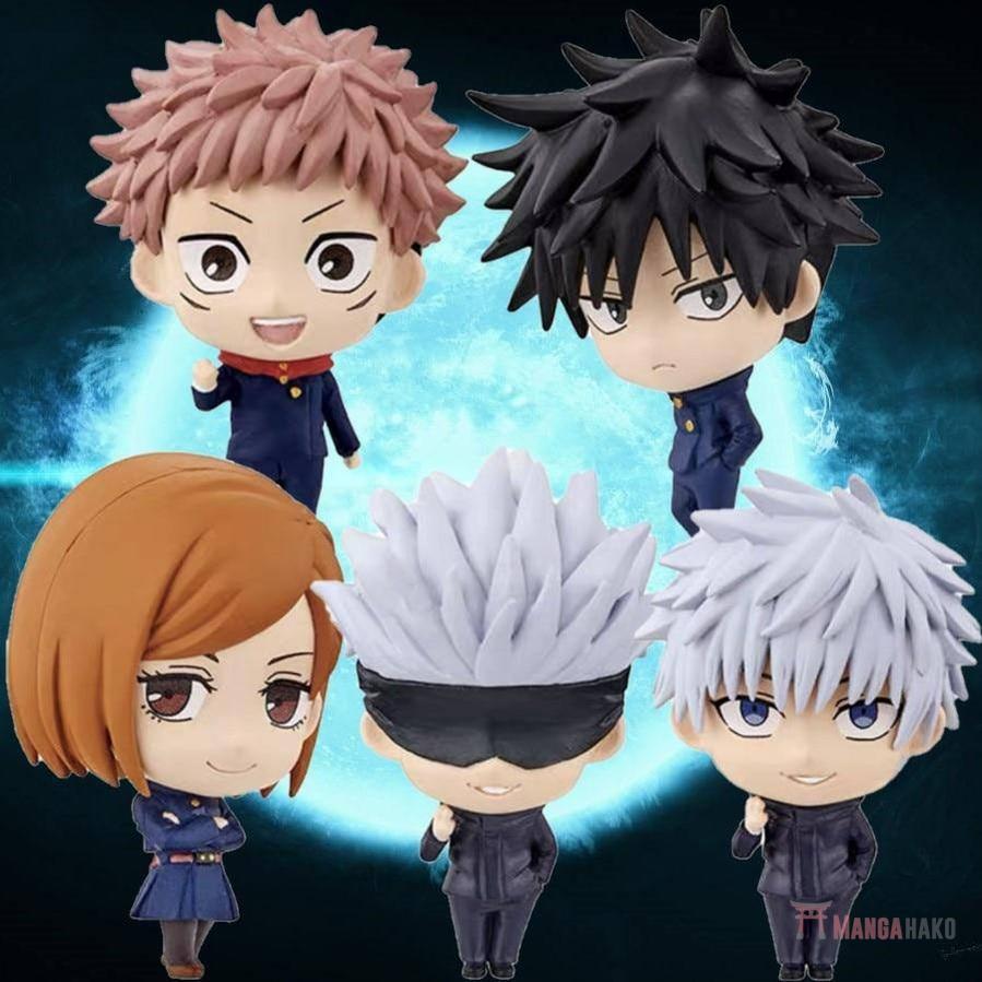 Figurine Jujutsu Kaisen Satoru Gojo, Yuji, Megumi, Nobara - Pack de 5 Pièces - Streetwear Style