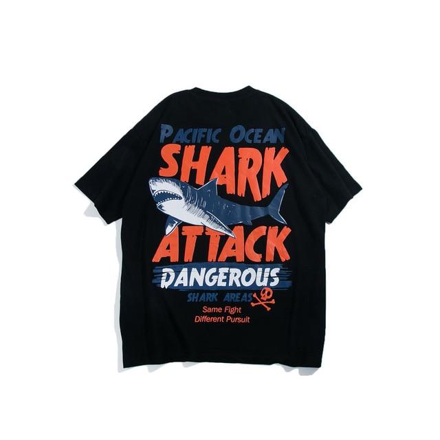 T-Shirt Shark - Noir / M - STREETWEAR STYLE