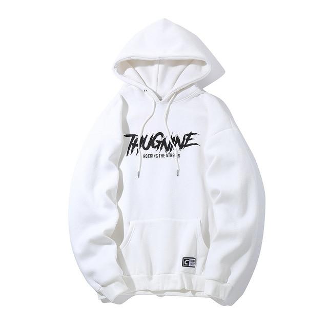 Hoodie Warrior - Blanc / M - STREETWEAR STYLE